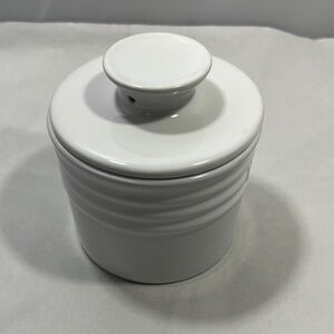 Le Creuset White Stoneware  butter.  Crock